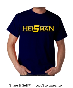 Hei5man Navy Shirt w/ web address on back Design Zoom